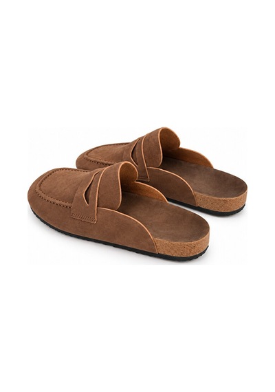 Dad Wolf Dadwolf Naples Wrapped 1029675 Loafer Terlik Mantar Taban Hafif Kaymaz Rahat Arkası Açık Günlük Mako Çok Renkli