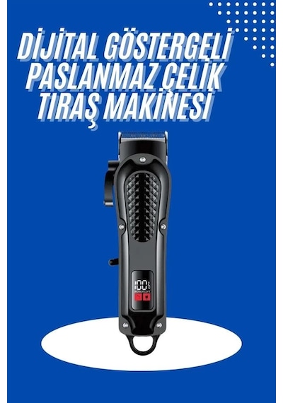 Profesyonel Saç Kesme Aleti Dijital Saç Sakal Tıraş Makinesi Uzun Ömürlü