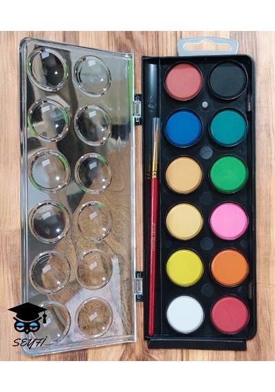 Art-x Sulu Boya Canlı Renkler Profesyonel Pigment 12-24-36-48 Renk Seçenekleriyle 12 Renk