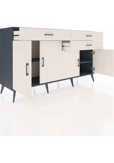 Hyperion Konsol 2 Raflı 3 Çekmeceli 4 Kapaklı 176x44x99 Antrasit- Antrasit-aytaşı Hyperion Konsol 2 Raflı 3 Çekmeceli 4 Kapaklı 176x44x99 Antrasit- Antrasit-aytaşı