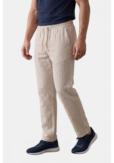 Deep Sea Deepsea Bej Çizgi Dokulu Rahat Kesim Yazlık Spor Pantolon Hafif Kumaş Modern Tasarım 2600263 Deep Sea Deepsea Bej Çizgi Dokulu Rahat Kesim Yazlık Spor Pantolon Hafif Kumaş Modern Tasarım 2600263