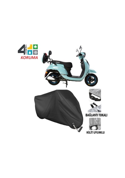 Arora Ar 50-8 Espresso Motosiklet Brandası ( Kilit Uyumlu - Siyah