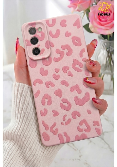 Fibaks Galaxy S20 Fe Uyumlu Kılıf Pembe Leopar Şık Tasarımlı Premium İnce Soft Silikon