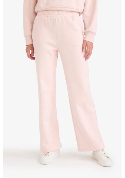 Defacto Straight Fit Basic Düz Cepli Yüksek Bel Eşofman Altı B8571ax25aupn364 Pembe-pn364
