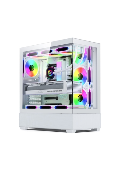 Zoko Alpha Beyaz 7x12cm Kumandalı Argb Fanlı Gaming Akvaryum Kasa