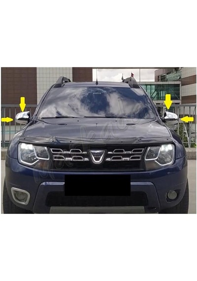 Markadan Dacia Duster Krom Ayna Kapağı 2012-2017 2 Parça Abs  Krom