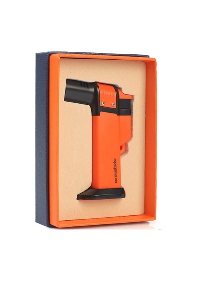 Conquistador Tek Torch Pürmüz Turuncu Siyah Masa Tipi Plastik Puro Çakmağı Cnq-040