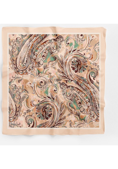 Etnic Vintage Desen Bandana/fular Bej
