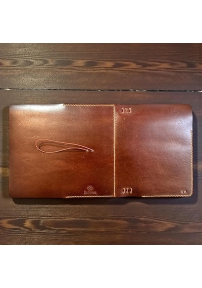 Guizzmo A5 Deri Defter Kılıfı, Kahverengi, El Yapımı, 3 Lastikli, 6 Deftere Kadar Kullanım, Kişiselleştirilebili 0.75 LT - 2.5 LT - 12 KG