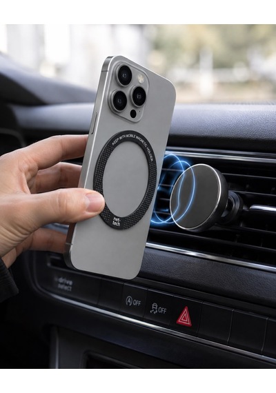 Nettech Nt-mp01 Magsafe Çiftli Araç İçi Metal Plaka - Siyah