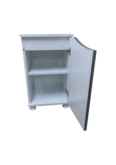Kanki Pet West Seri Akvaryum Sehpası 41x39x69 Cm - West4139b-ant1 - Beyaz/antrasit
