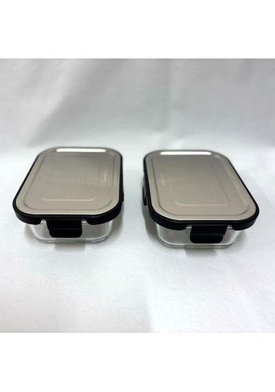 Cooker Ckr3487 Cam Saklama Kabı 640 Ml Siyah 2 Adet Siyah