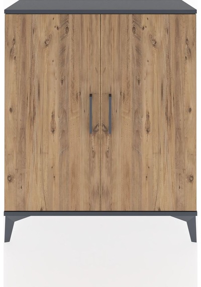 Arges Şifonyer 2 Raflı 2 Kapaklı 88x30x106 Antrasit-çam Antrasit