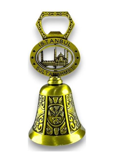 Sultanahmet Temalı Zilli Gazlı İçecek Açacağı Çelik Metal, Çan Şeklinde 11x5 CM 727615335