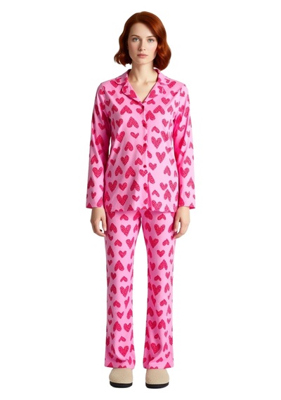 Ersefa Kadın Şekerlemeli Pijama Takımı Fonksiyonel Dayanıklı Kaliteli Ko Pembe