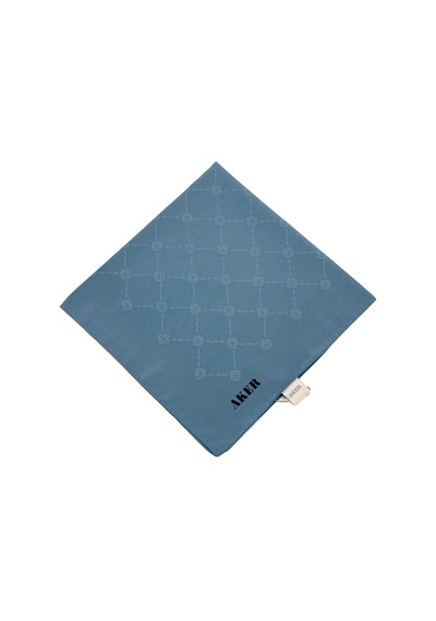 Aker Monogram Eşarp - İndigo 925 - Bej 983