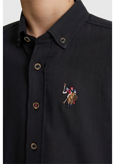 U.S. Polo Assn. Erkek Çocuk Siyah Gömlek Basic 50320263-vr046