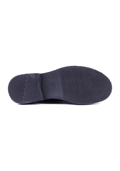 Shoetyle - Hakiki Deri Siyah Renk Kısa Erkek Bot - 666-58-04-1458 Siyah