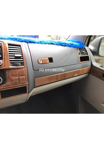 Volkswagen Transporter T6 ( Özel Renk Fındık Ağacı Set ) Torpido Konsol Maun Kaplama