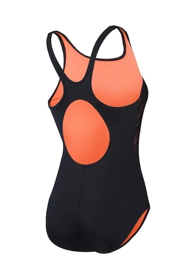 Speedo Hyper Boom Yerleştirmeli Kaslı Sırt Kadın Mayosu Siyah-bordo Siyah