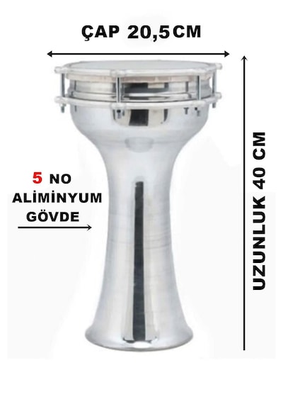 Piarro Alüminyum Darbuka 5 No