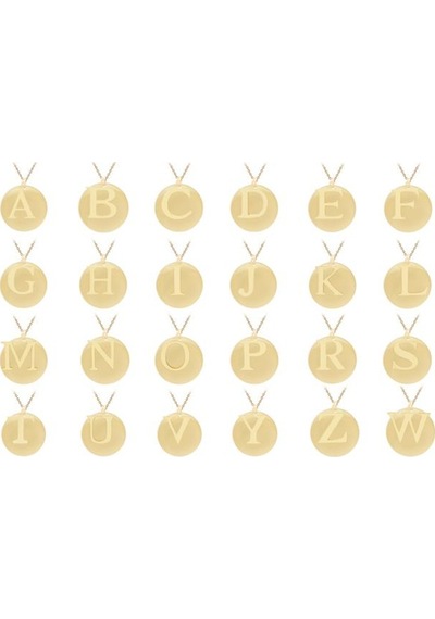 Diamond Line-Gülaylar - Sarı Altın 14 Ayar Harf Kolye N11.25177