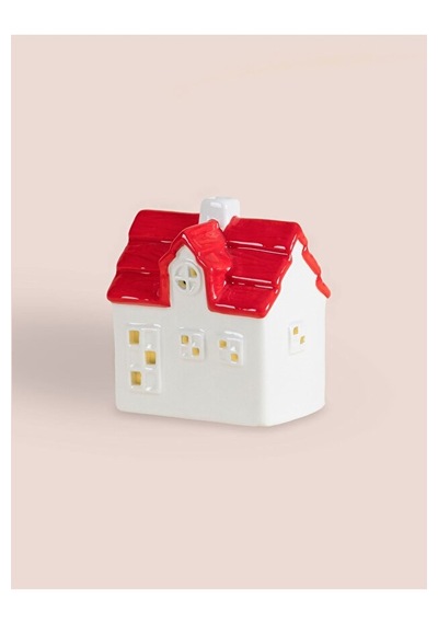 Dekoratif Led Işıklı Yılbaşı Evi 10x7x12 Cm Yılbaşı