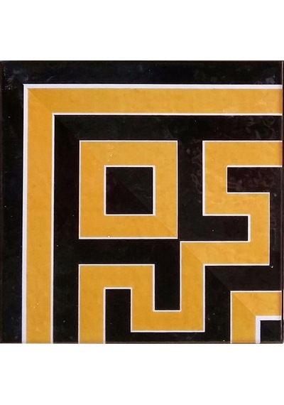 Armada Çini 20x20 Cm Ksk 71 Zincir Desenli İznik Çini Bordür Köşe