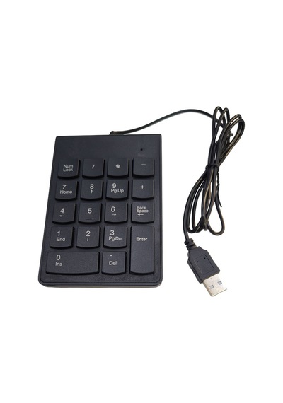 Numerik Keypad 18 Tuşlu Kablolu Numpad Klavye Numara Klavyesi