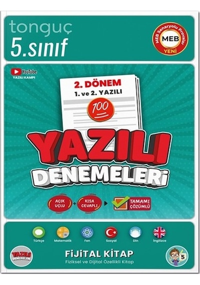 5. Sınıf Yazılı Denemeleri 2. Dönem 1 ve 2. Yazılı -  Tonguç Akademi