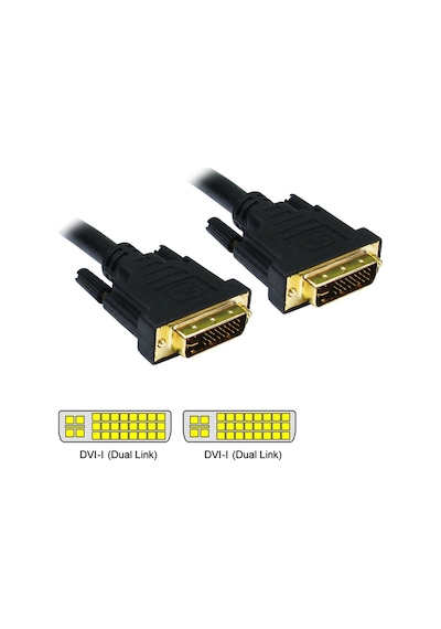 Dvi To Dvi Kablo Çift Filtreli Dvi-I Dual Link 24+5 - 1.8 Metre