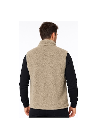 Crozwise Bej Erkek Outdoor Polar Yelek 4019-02