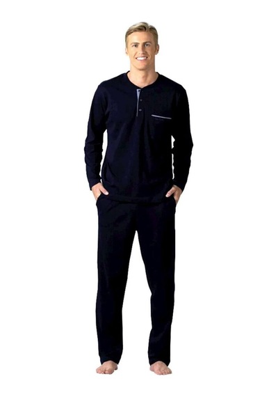 Pierre Cardin 5li Penye Robdöşambr Damat Pijama Set 5560 Lacivert