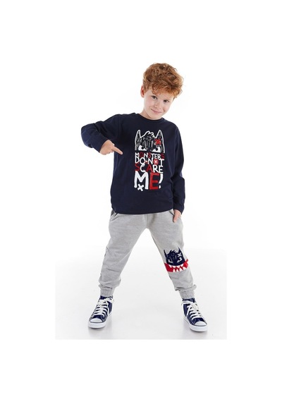 Denokids Don'T Scare Erkek Çocuk Pantolon Takım Çok Renkli