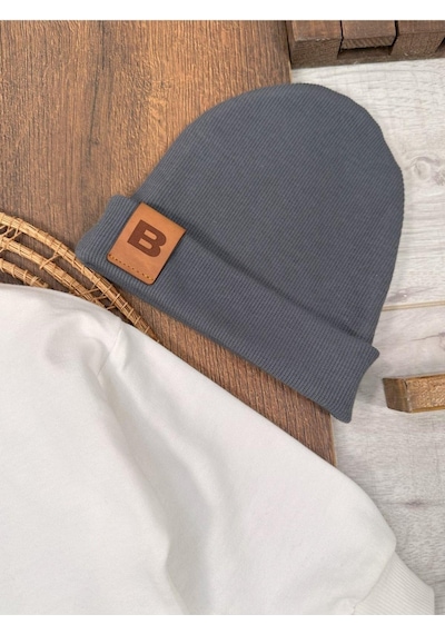 Bebicix Hi Baskılı Bereli Armalı Oversize Erkek Bebek Takım Gri