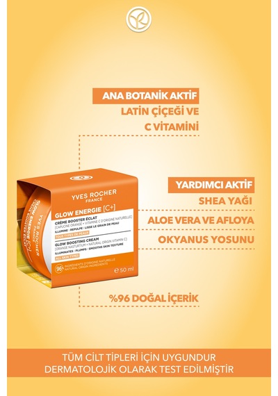 Tüm Ciltler İçin Işıltı Sağlayan Ve Cildi Dolgunlaştıran C Vitaminli Gündüz Kremi 50ml