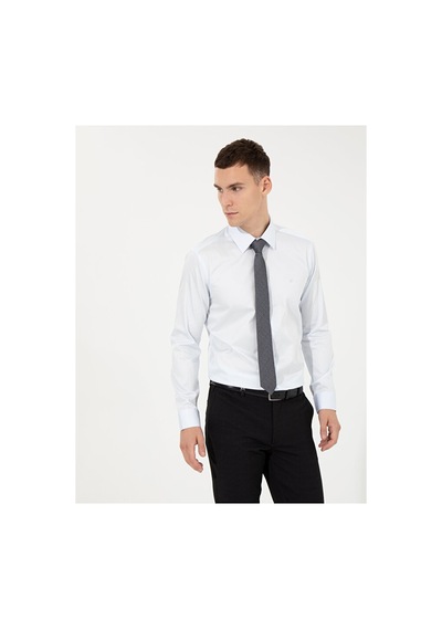 Pierre Cardin Slim Fit Uzun Kollu Klasik Gömlek 50251166-vr003 Mavi