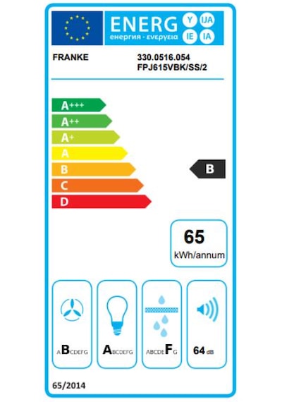 Franke FPJ 615 V BK/SS Duvar Tipi 60 CM Davlumbaz