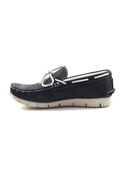 Komcero 3557-120 Lacivert Hakiki Deri Nubuk Casual Erkek Ayakkabı-Lacivert