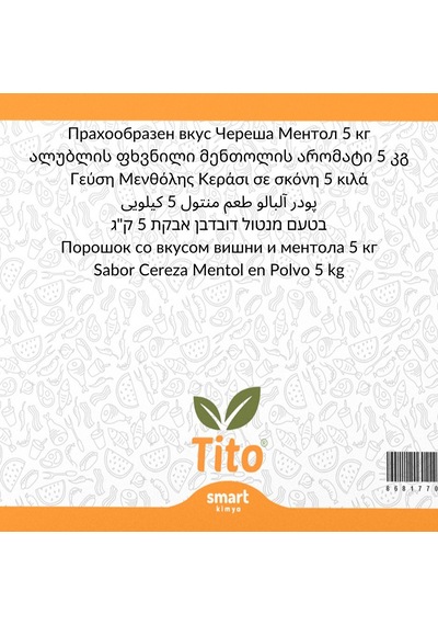 Toz Vişneli Mentol Aroması 5 Kg