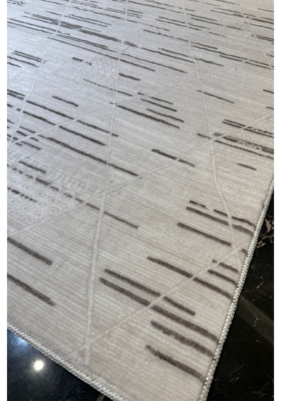 Villadia Home Textile Kaymaz Taban Modern Desen Halı Yolluk Leke Tutmaz Kolay Temizlenir Koridor Salon Yatak Mutfak Odası Vd4040kahve Kahve