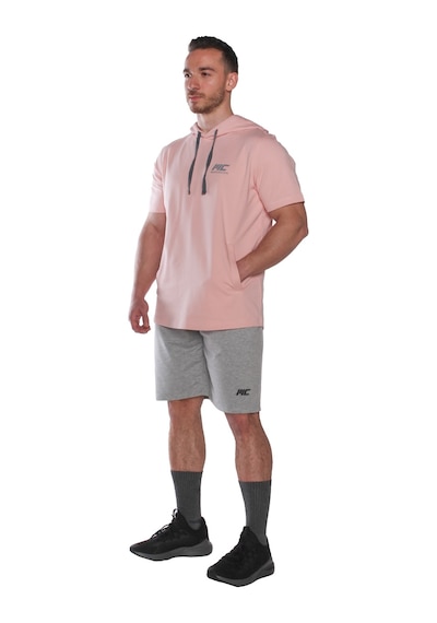 Musclecloth Mc-x Kapüşonlu Kısa Kollu Sweatshirt Somon Somon