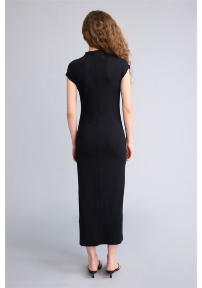 Defacto Bodycon Vücudu Saran Modal Maxi Elbise H0862ax26spbk81 Siyah-bk81