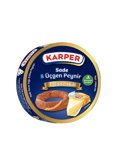 Karper Üçgen Peynir Sade 100 Gr X12 Paket