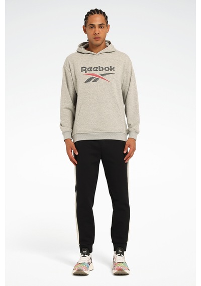 Reebok New Id Reg Hoodıe Gri Erkek Sweatshirt 000000000102055720 Gri-lacı-kırmızı Çok Renkli