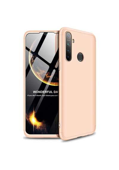 Realme 5 Kılıf Zore Ays Kapak Gold