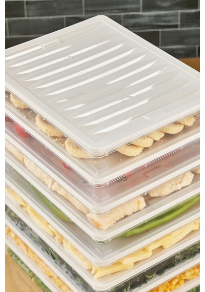 Multi Box 8 Li Set Saklama Kabı Seti - Dondurucu & Mikrodalga Uyumlu Krem