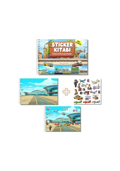 Tekrar Kullanılabilir Sticker Kitabı Taşıtlar