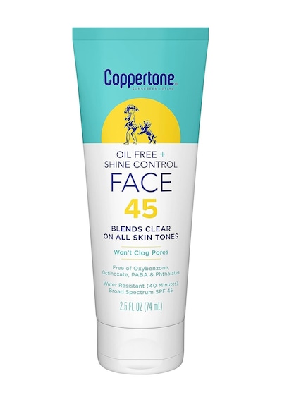 Coppertone Yağsız Yüz İçin Güneş Koruyucu Losyon SPF45 74 ML