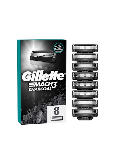 Gillette Mach3 Charcoal Avantajlı Yedek Tıraş Bıçağı 8'li